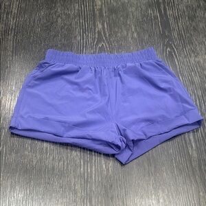 Mono B Purple Athletic Shorts Lightweight Elastic Waist